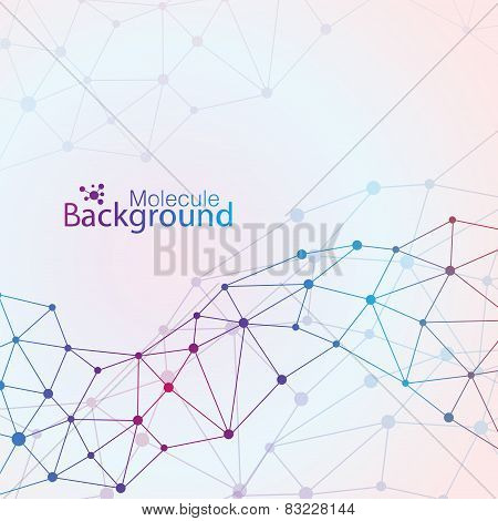Geometric colorful background Molecule and communication for your design and your text