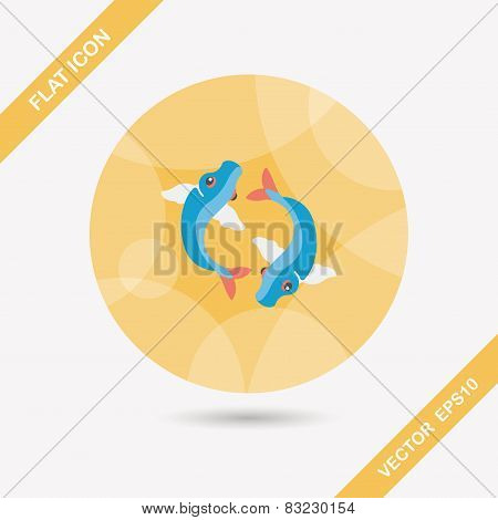 Chinese New Year Flat Icon With Long Shadow,eps10, Chinese Decoration Means 