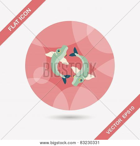 Chinese New Year Flat Icon With Long Shadow,eps10, Chinese Decoration Means 
