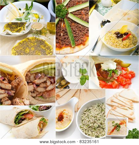 Arab Middle Eastern Food Collage