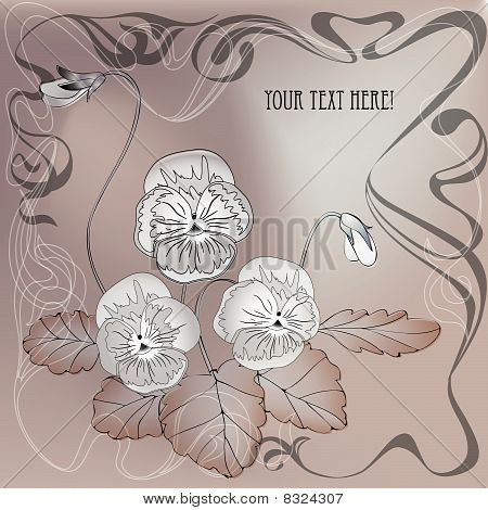 Bouquet von Sommer Blume. Vintage Art Nouveau-Stil.