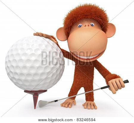 The Monkey Plays Golf