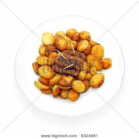 Frisk stegt nye Potaoes og traditionelle Mici