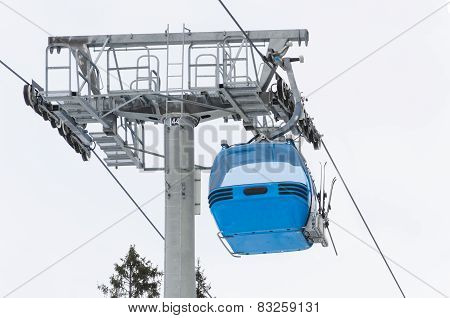 Ski lift cabin in Bansko, Bulgaria