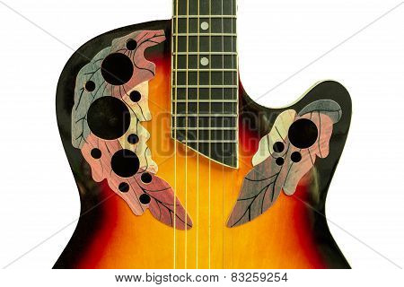 Guitar On A White Background.
