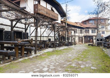Bansko old house stone alley