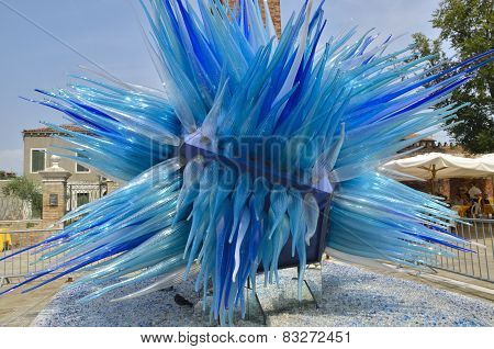 Blue Murano Glass Sculpture