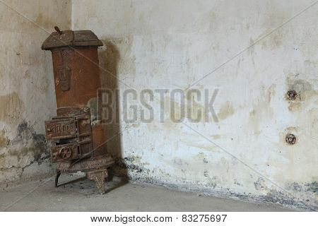 Heater boiler in the former Gestapo prison in Terezin, Czech Republic. 
