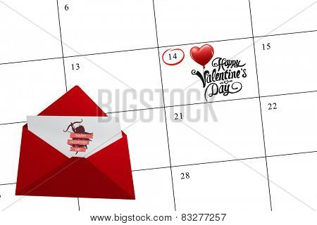 red circle against calendar