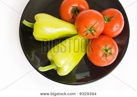 Tomates e pimentos