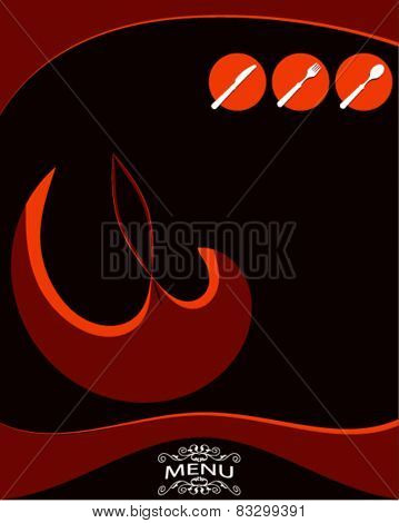 Menu Card Design Template Vector Art 