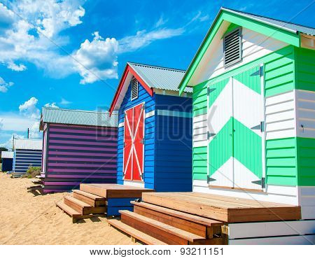 Bathing Houses At Brighton Beach, Australia