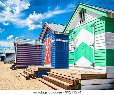 Bathing Houses At Brighton Beach, Australia