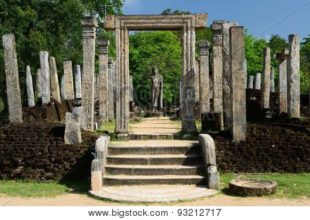Polonnaruwa Ruin, Atadage Ruins, Sri Lanka