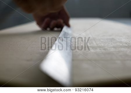 Croissant Dough Waiting To Be Cut