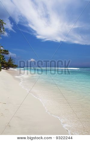 Playa de la isla blanca de Havelock.
