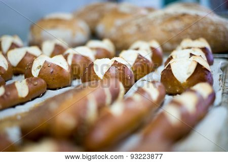 Freshly Baked Pretzels And Bread