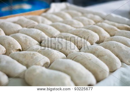 Multigrain Bread Roll Dough On A Tray