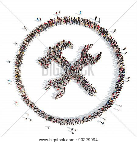 people in the shape of tags.