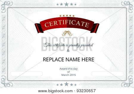 Certificate Border, Certificate Template. Vector Illustration