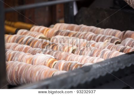 Fresh Trdelnik at Prague Market, Czech Republic