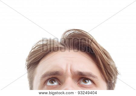 Nice guy keeping his glance up