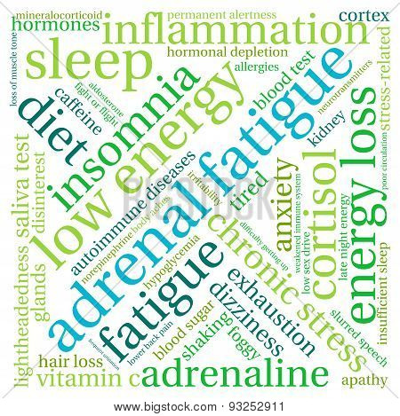 Adrenal Fatigue Word Cloud