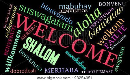 Welcome International Word Cloud