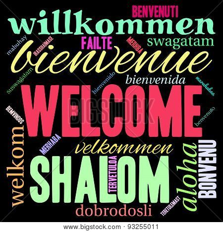 Welcome International Word Cloud