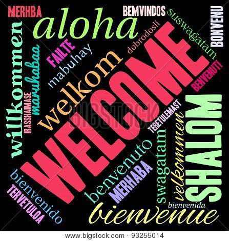 Welcome International Word Cloud