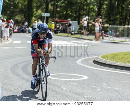 The Cyclist Jerome Pineau - Tour De France 2014