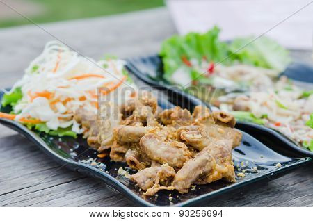 Pork Chitterlings Fried