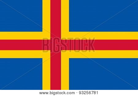 Flag Of Aland Horizontal