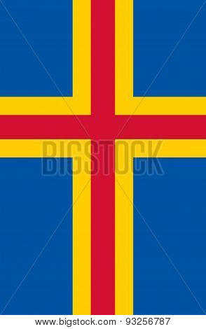 Flag Of Aland Vertical