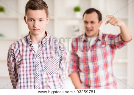 Father And Son At Home
