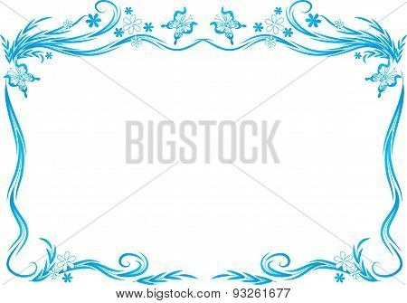 butterfly and flowers background