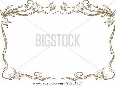 butterfly and flowers background