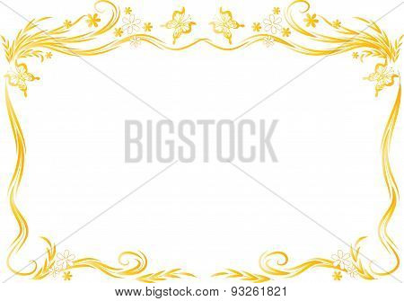 butterfly and flowers background