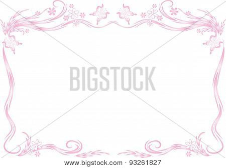 butterfly and flowers background