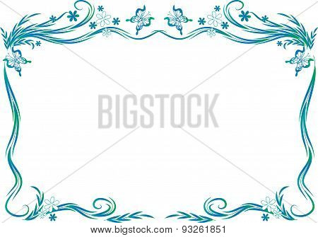 butterfly and flowers background
