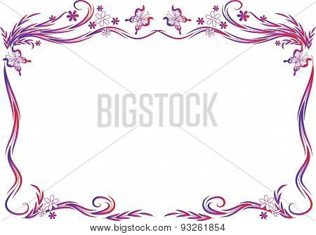 butterfly and flowers background