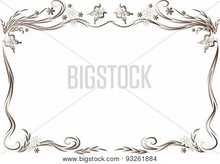 butterfly and flowers background