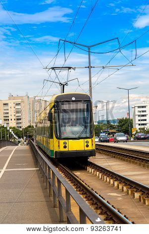 Modern Tram In Dresden