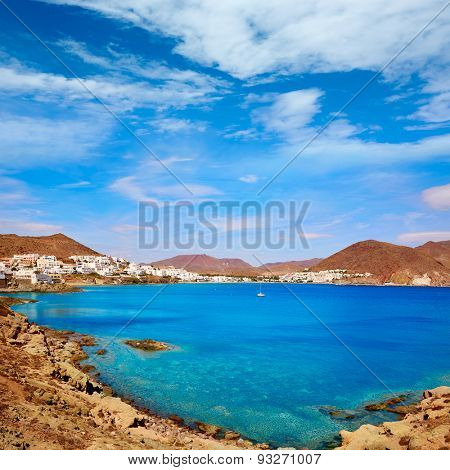 Almeria Cabo de Gata San Jose beach and village of Spain