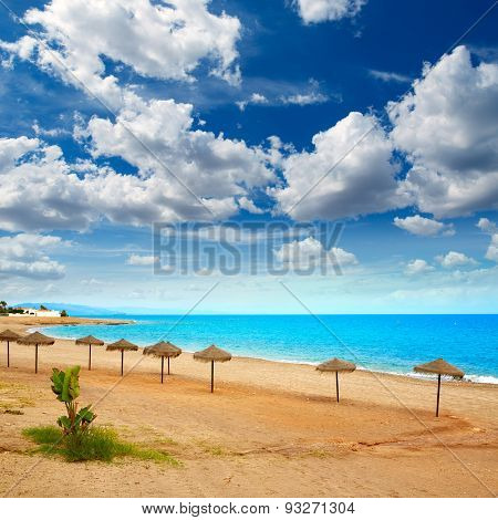 Almeria Mojacar beach in Mediterranean sea of Spain