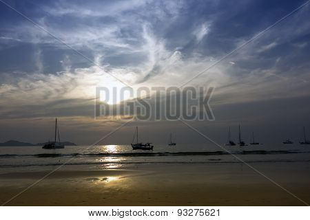 Koh Mook Coast Line at Sundown.