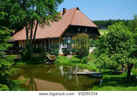 Beautiful Farmhouse With Pond In The Black Forest