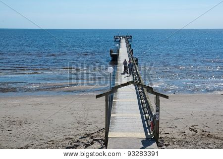 Strandbaden Falkenberg wooden pier