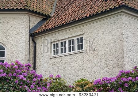 Old bathing house building detail
