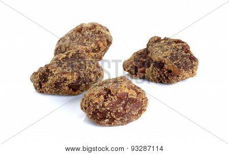 Organic Brown Cane Sugar Isolated On White Background